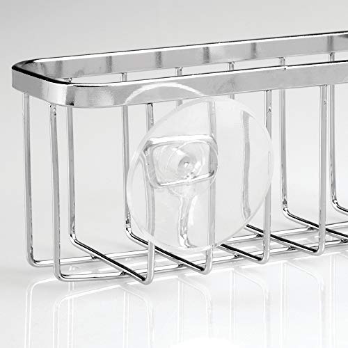 InterDesign Gia Estropajero, repisa de cocina fabricada en acero inoxidable para esponjas y estropajos, plateado