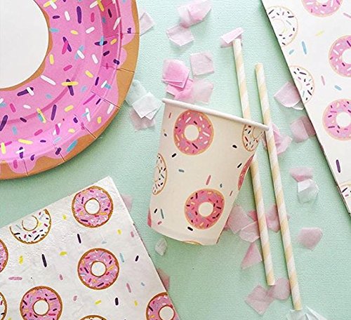 InviteMe Dolce Donut - Juego de 10 platos de papel multicolor