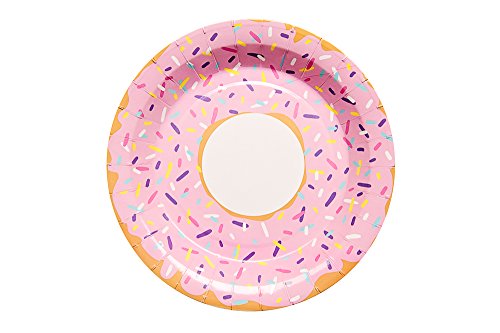 InviteMe Dolce Donut - Juego de 10 platos de papel multicolor