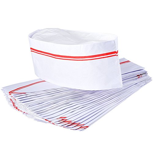Irich 40 Piezas Gorro Cocinero, Desechable Ajustable Gorros Chefs Ideal para el Pastelero Cocina Hotel Restaurante