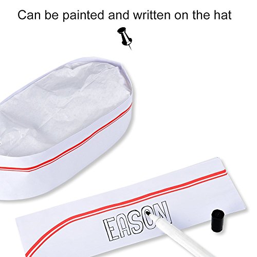 Irich 40 Piezas Gorro Cocinero, Desechable Ajustable Gorros Chefs Ideal para el Pastelero Cocina Hotel Restaurante