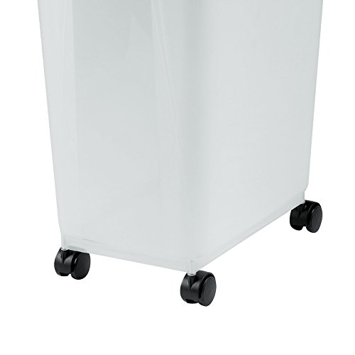 Iris Ohyama, caja de alimentos sellados - Air Tight Food - ATS-M, plástico, transparente/gris, 20 L, 24.8 x 36.3 x 44 cm