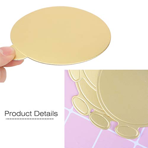 iSuperb 100PCS Bandeja Redonda para Tartas Tablas de cartón para postres y postres Ronda Mousse Cake Boards