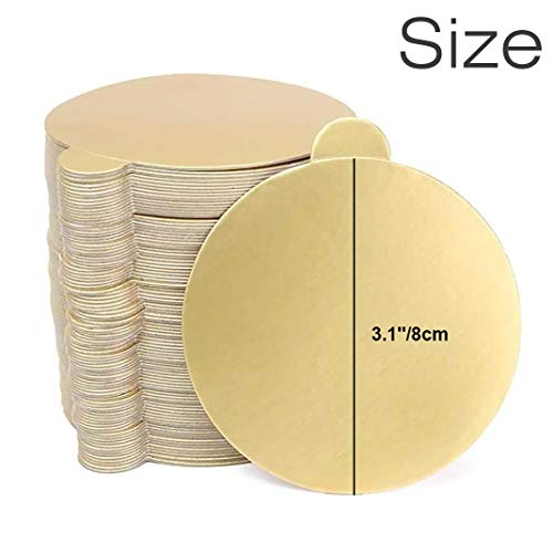 iSuperb 100PCS Bandeja Redonda para Tartas Tablas de cartón para postres y postres Ronda Mousse Cake Boards