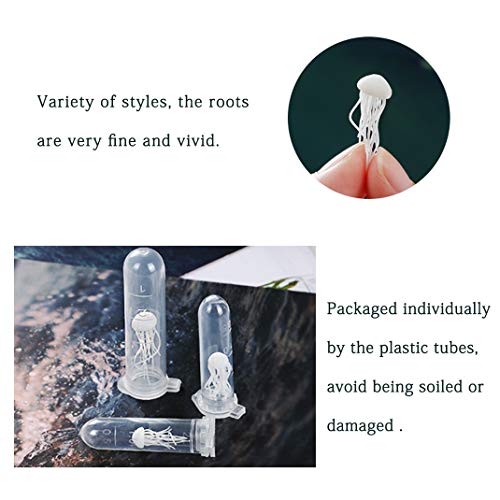 iSuperb 18 Piezas Mini De Resina De Relleno 3D Medusas Resin Mold Filler Hipocampo Pez globo Modeling para Fabricación de Joyas DIY Artesanía (Blanco)