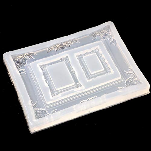 iSuperb Molde de Silicona Marco de Fotos Molde de Decoración DIY Moldes Resina Silicone Mold para Artesanal Fondant Pastel (Photo Frame Mold)