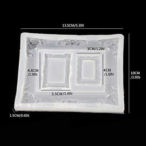 iSuperb Molde de Silicona Marco de Fotos Molde de Decoración DIY Moldes Resina Silicone Mold para Artesanal Fondant Pastel (Photo Frame Mold)