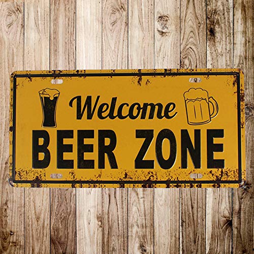 iTemer 1 Unidades Creativo Retro Cartel de Metal café Cerveza Restaurante Bar decoración Papel Pintado Etiqueta de Metal 30cm*15cm D