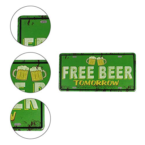 iTemer 1 Unidades Creativo Retro Cartel de Metal café Cerveza Restaurante Bar decoración Papel Pintado Etiqueta de Metal 30cm*15cm D