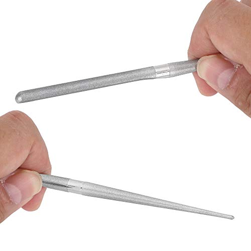 iTimo afilador de cuchillos, forma de bolígrafo, acero al carbono chapado en diamante