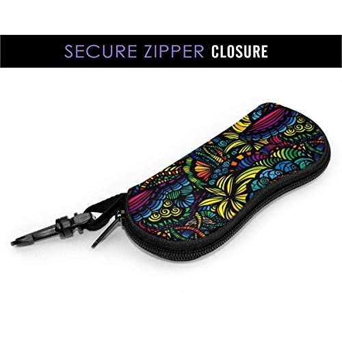IUBBKI Estuche blando para gafas de sol Estuche ultraligero con cremallera de neopreno con clip para cinturón, Curve Beauty