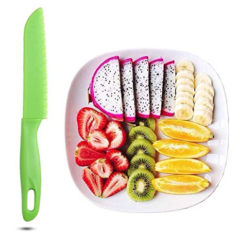 iwobi Cuchillos de Cocina para niños, Cuchillo de plástico para niños, 5 pcs Cuchillo de Seguridad para niños, Cuchillo para Lechugas, Uso Seguro para niños