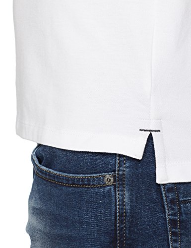 Jack & Jones Jjepaulos Polo SS Noos, Blanco (White Detail: Slim Fit), Large para Hombre
