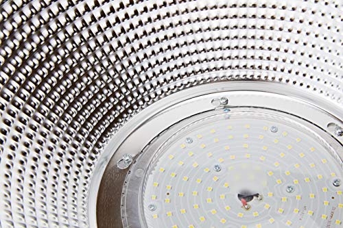 Jandei - Campana LED suspendida 100W 10500 lúmenes (=300W) luz blanca 6000K Interior IP20 para taller, almacén...