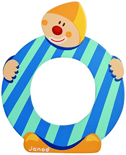 Janod- Letra Serie Payaso (DE Madera), Estilo, Multicolor (0854556)