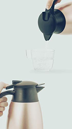 Jarra Térmica 2 Litros de Acero Inoxidable, Doble Pared Anti-goteo Anti-deslizante, Jarra Termo Café, Té, Jugo, Leche