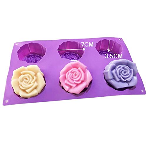 JasCherry Forma de Rosa Moldes de Silicone - Premium Antiadherente Moldes para Tartas, Repostería, Bizcocho, Gelatina, Jabón, Muffin, Pudín #2