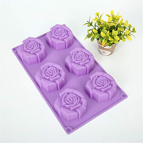 JasCherry Forma de Rosa Moldes de Silicone - Premium Antiadherente Moldes para Tartas, Repostería, Bizcocho, Gelatina, Jabón, Muffin, Pudín #2