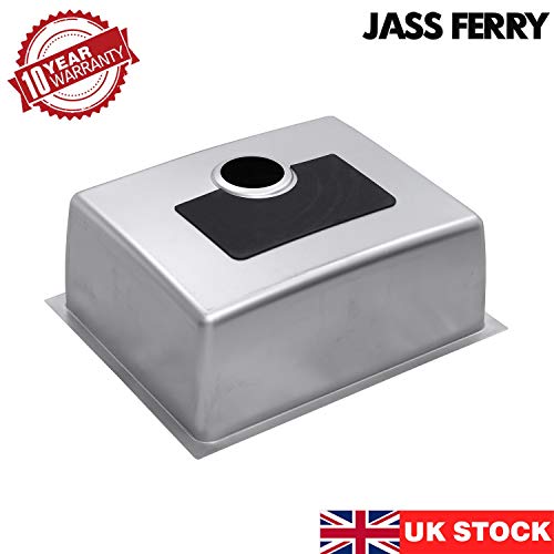 JASS Ferry - Fregadero de cocina de acero inoxidable, 1 seno cuadrado profundo con filtro