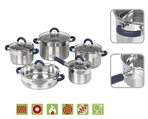 Jata Hogar BC10 Batería de Cocina, Acero Inoxidable