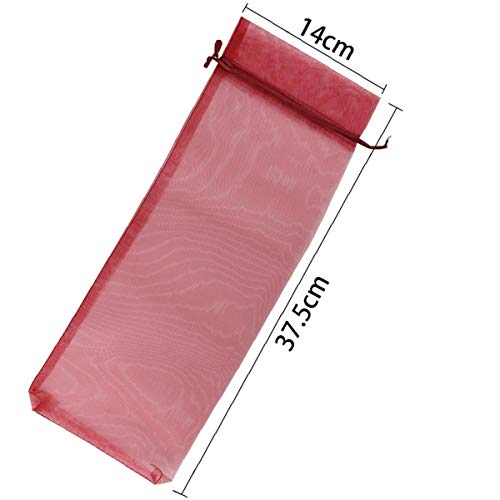 JBNS 10 X Organza De Botellas De Vino Bolsas De Regalo para Bodas Actual Partido - Vino