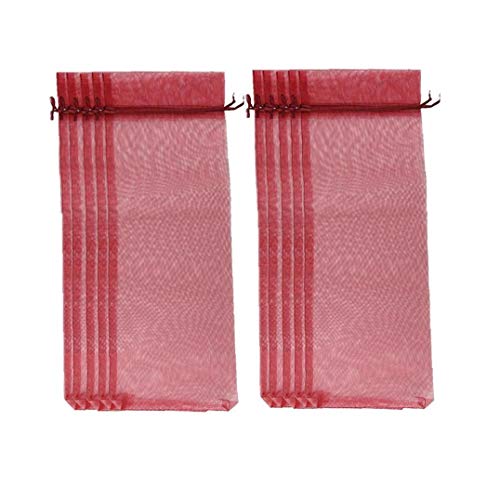 JBNS 10 X Organza De Botellas De Vino Bolsas De Regalo para Bodas Actual Partido - Vino