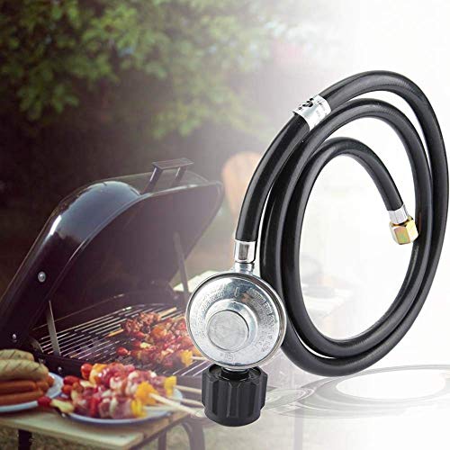 Jeffergarden Válvula de Baja Presión del Adaptador del Regulador de Gas Propano con una Manguera de 1.5 m para la Estufa del Horno del BBQ de LP/LPG