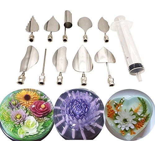 Jelly Art Tools - Juego de 10 herramientas de gelatina para tartas, diseño de gelatina, más rápido y más fácil que nunca antes A