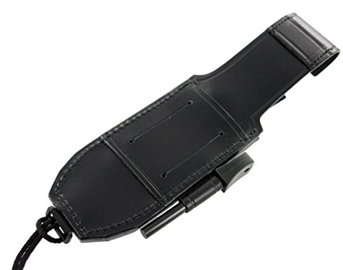 JEO-TEC Nº1 Cuchillo Supervivencia Caza Monte bushcraft Camping Outdoor Campo - Funda de Piel con pedernal y Piedra afilar incluidos - Acero BÖHLER N690C - Fabricado en España