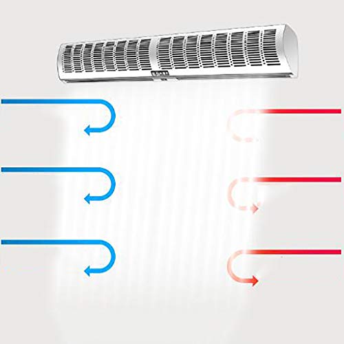 JF Ventiladores Cortina de Aire,Cortina de Viento Interior con Control Remoto, Viento Potente, Cortina De Aire Interior Comercial, Ajuste De 2 Velocidades, OperacióN con Un Solo BotóN