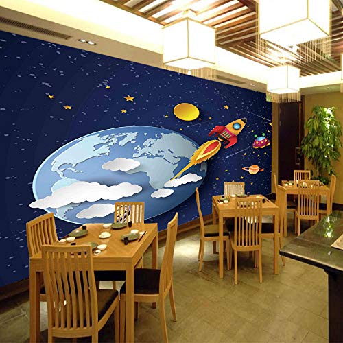 JFAFJ Fotomurales Tablas Cohete Papel pintado tejido no tejido Decoración de Pared decorativos Murales moderna de Diseno Fotográfico 200CMx140CM