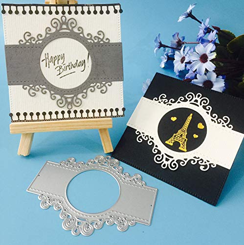 JiaMeng Plantillas para Estarcir Gofrado Troquelado Kit Almohadilla de Papel en Relieve Grabado Plantillas de moldes de Corte de Metales del Coraz¨®n de la Flor