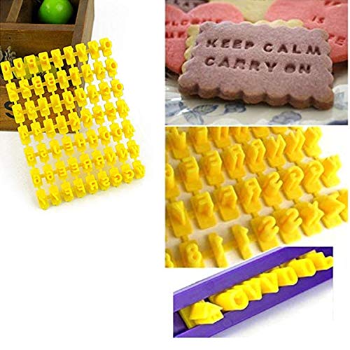 Jicyor Geométricos Moldes, 24pcs Acero Inoxidable Redondo Cuadrado Flores Galletas Cortadores Repostería + 72pcs Letra Número Sellos Cortadores Galletas Letras para Cocina Hornear Dulces Caseros