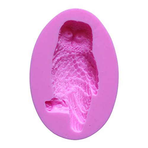Jili en línea silicona Cake Mold Fondant Molde Decoración Hornear de hielo herramienta de bricolaje búho 10.2 cm x 6,8 cm x 1.1 cm