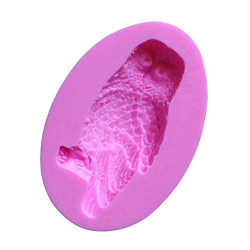 Jili en línea silicona Cake Mold Fondant Molde Decoración Hornear de hielo herramienta de bricolaje búho 10.2 cm x 6,8 cm x 1.1 cm