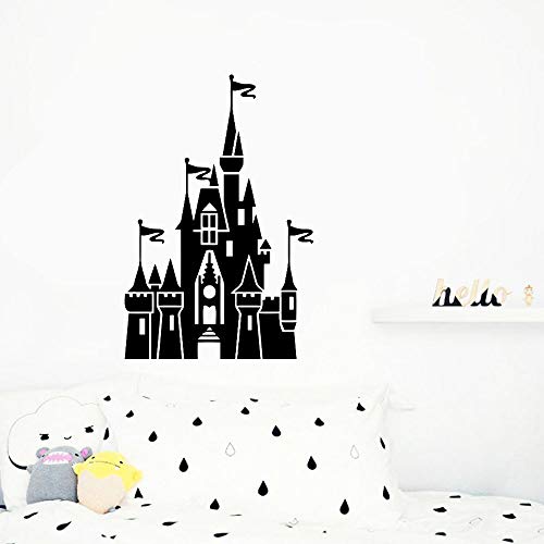 jiushivr Pato Huevo Azul Pegatinas de Pared Pentagrama Princesa Princesa Castillo niño Vinilo PVC Autoadhesivo Etiqueta de la Pared x cm58x88cm