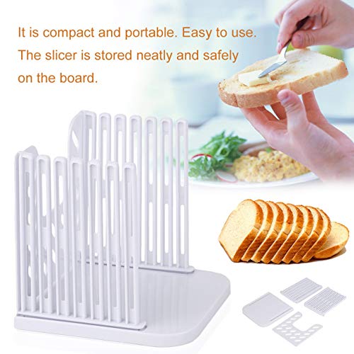 JIUY Durable ABS Cortar Pan Herramientas Pan Pan de Molde del Cortador de la Herramienta de Corte Pan Tostado Sandwich máquina de Cortar los Pasteles Herramientas Herramientas de Cocina (Blanco)