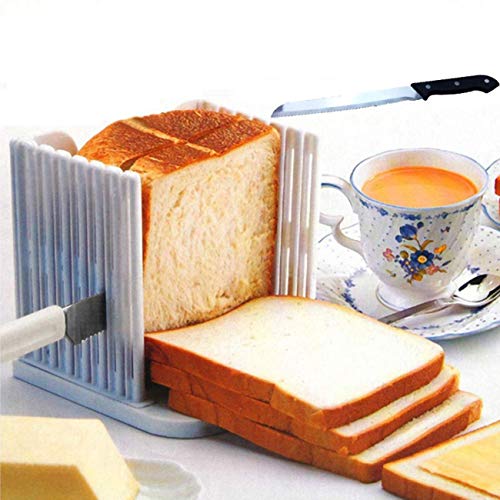 JIUY Durable ABS Cortar Pan Herramientas Pan Pan de Molde del Cortador de la Herramienta de Corte Pan Tostado Sandwich máquina de Cortar los Pasteles Herramientas Herramientas de Cocina (Blanco)
