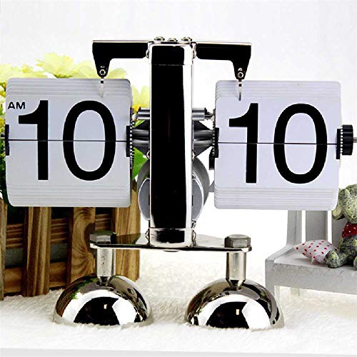 Jiuyue Reloj Abatible Automático Calendario Digital Pequeño Balance con Día Y Fecha Reloj Retro Simple Decoración del Hogar Aeroplane-Brown