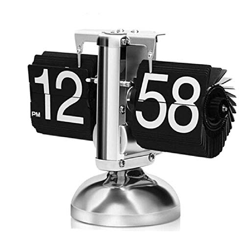 Jiuyue Reloj Abatible Automático Calendario Digital Pequeño Balance con Día Y Fecha Reloj Retro Simple Decoración del Hogar Aeroplane-Brown