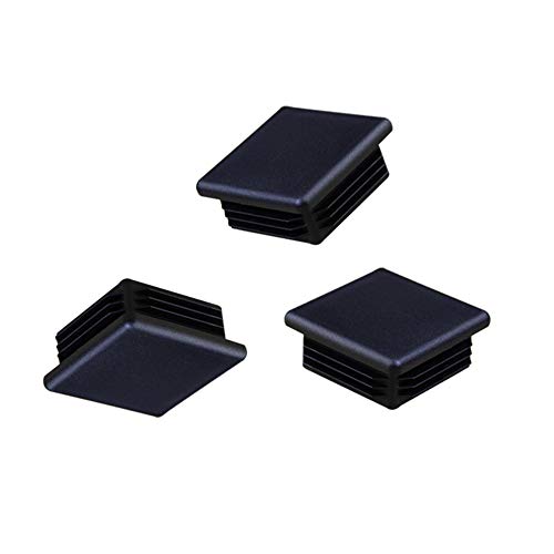 Jixista 25 pcs Plastico tubo cuadrado Tapón de plástico para Insertar Tapas De Plástico de acoplamiento tapon obturador gorra x 40 mm x 40 mm para insertar en tubos tapones ciegos para bordes