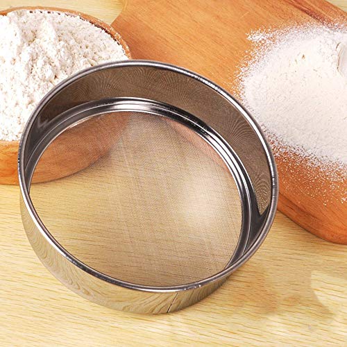 Jixista Tamiz De Harina Acero Inoxidable Profesional Harina Tamiz De Malla Tamices de Harina Colador de Harina Fina para Harina Tamiz de Harina Hornear Utensilios de Cocina Hornear el Pastel de Pan
