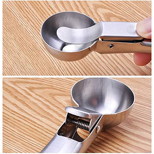 JJYHEHOT Cuchara De Helado con Gatillo para Sacar Fácilmente La Bola De Helado, Diseño Minimalista para Facilitar La Limpieza