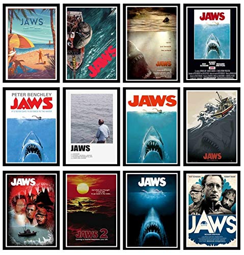 JL Posters and Prints Jaws Movie Horror Shark Poster Wall Art Picture para la decoración del hogar de la habitación