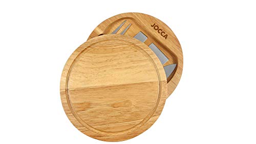 Jocca 5182 Set de Tabla y Cuchillos para Queso, Marrón, 20 cm