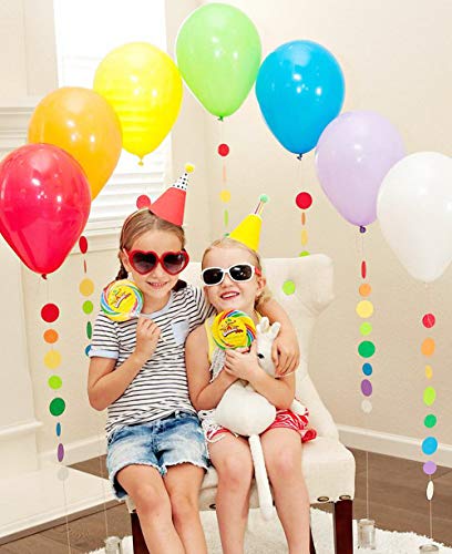 JOJOR 100 Piezas Multicolores Globos, Coloridos Globos de Látex para Bodas, Fiestas de Cumpleaños y Decoración