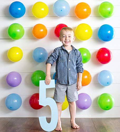 JOJOR 100 Piezas Multicolores Globos, Coloridos Globos de Látex para Bodas, Fiestas de Cumpleaños y Decoración