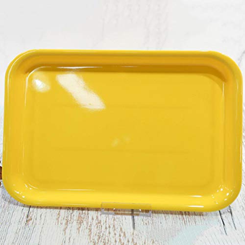 joyMerit Plato De Melamina De Plástico Bandeja De Fiesta Buffet Catering Comida Vajilla BBQ - Amarillo L