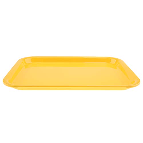 joyMerit Plato De Melamina De Plástico Bandeja De Fiesta Buffet Catering Comida Vajilla BBQ - Amarillo L