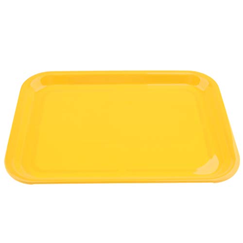 joyMerit Plato De Melamina De Plástico Bandeja De Fiesta Buffet Catering Comida Vajilla BBQ - Amarillo L